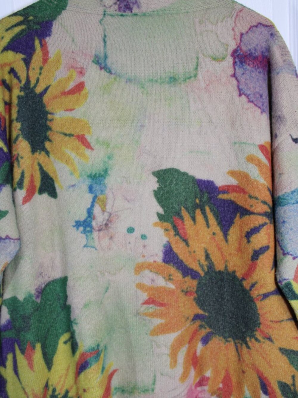 Boutique Inspired Cottagecore Cotten/Linen Sunflower Cardigan - Picture 8 of 15